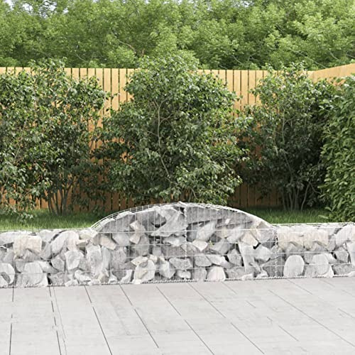 Hoodmeel 2 pz 300x30x40/60 cm Gabbioni Sassi, Gabbioni Metallici, Gabbione in Rete Metallica, Gabbione in Pietra, Ferro Zincato