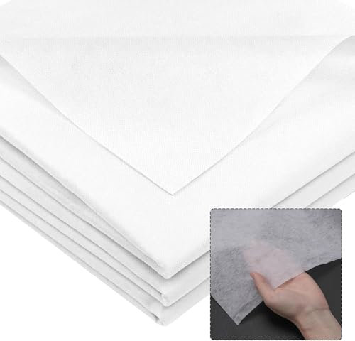 FerraDrend Iron-On Fleece Fabric, 300 x 100 cm, Iron-On White Ironing Insert, 50 g/m² Insert, Non-Woven Fabric for Ironing Pleats, Sewing Crafts, Clothing