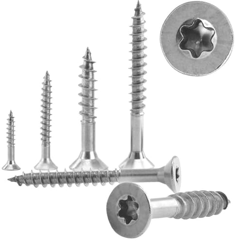 10 Stück Spanplattenschrauben 6x120 TORX (TX) Edelstahl A2 Teilgewinde Universalschrauben Edelstahlschrauben WIBTEC®