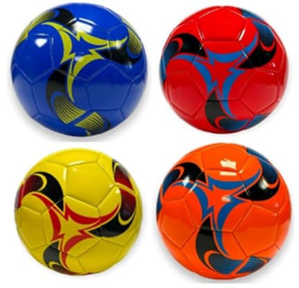 Pride Home & Garden PHG Soft Soccer Ball Size 5 - Assorted Colours - Kids Soccer Players – Durable Stuff, Long-Lasting Attractive – Football Game - 21 cm (Soccer Swirl Ball, Pack of 3)