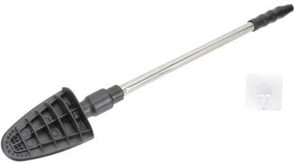 Cepillo de Inodoro de Pared Negro de Silicona y Acero Inoxidable | Herramienta de Limpieza del Baño para Travel Trailer y Rv, Diseño de Alto Rendimiento, Uso Doméstico