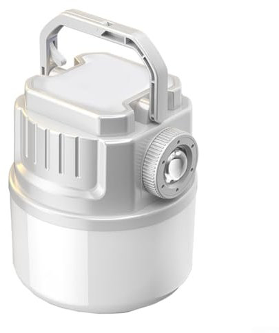 Lanterne solaire de camping, lampe de poche LED à 4 modes d'éclairage avec crochet de suspension, lampe de tente électronique rechargeable par USB pour la pêche, la randonnée, la randonnée (C50 blanc)