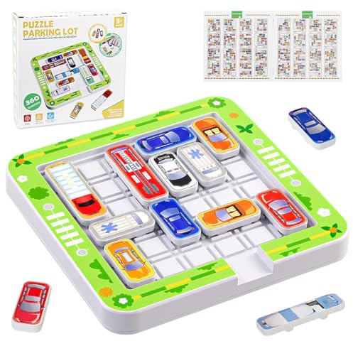 Juegos de Aparcamiento,Juego de con 360 Niveles,Rush Hour,Lógica de Coche,Juegos de Lógica y Rompecabezas para niños de 3,4,5,6,7 y 8 años,Juego Familiar de Juguete para Niños