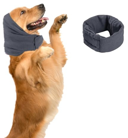 Beruhigende Ohrenschützer für Hunde,Haustier Ohrenklappe Kopfwickel,Beruhigende Gehörschutz Hund Winddichte,Hundeschal für Hals Ohrenschützer Kräften,für Warmhalten und Ängste Haustieren Lindern (L)
