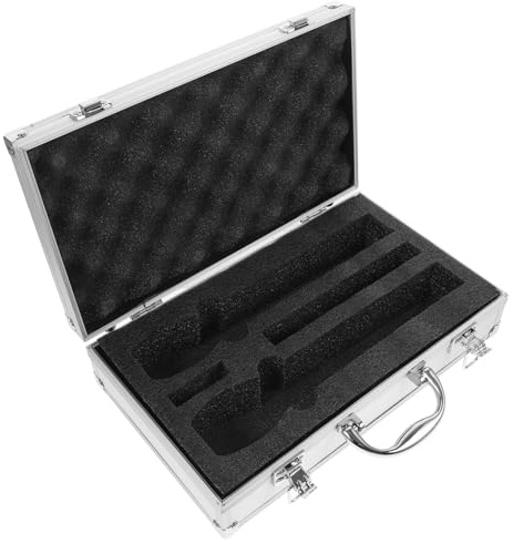 LIFKOME Estuche Rígido Resistente a Golpes y Acolchado para Micrófono Inalámbrico con Asa con Capacidad para 2 Micrófonos, Adecuado para Viajes al Aire Libre
