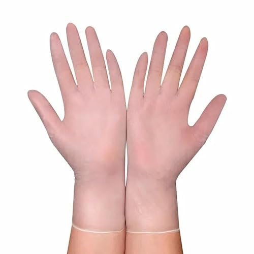 PBHOVIITG Guantes desechables de látex y nitrilo suaves, grado alimenticio, universales, alta elasticidad, for limpieza del hogar, 100 unidades(S)