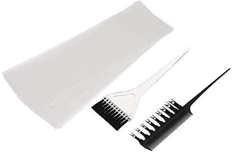 Kit profesional de tinte de color para el cabello, herramienta de resaltado, aplicador de peine, pincel de tinte, papel de plástico para salón de belleza y uso doméstico