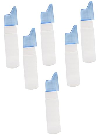 VALICLUD Lot de 6 FلاCons Pulvérisateurs Nasal 70Ml en Plastique Hdpe Blanc FلاCon Pulvérisateur à Brume Fine Pratique pour Usage Nasal Portable et Réutilisable