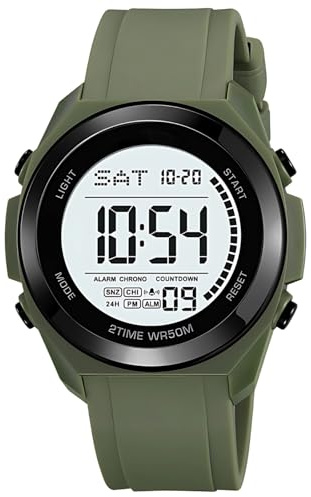byepica Orologio fitness da donna senza collegamento app, contapassi con cinturino in silicone, El Light e confezione regalo da 9,8 pollici
