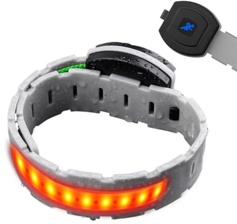 Luces de brazalete para caminar, 3 modos, lámpara de advertencia de alta visibilidad, brazalete de carreras impermeable, batería de 1000 mAh USB, equipo nocturno, para ciclismo, caminar, montar a