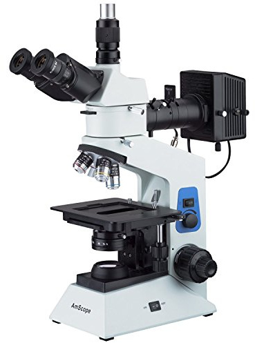 AmScope me580t-pz-2l 40 x -500 x trinoculare dual-light Polarized metallurgico microscopio