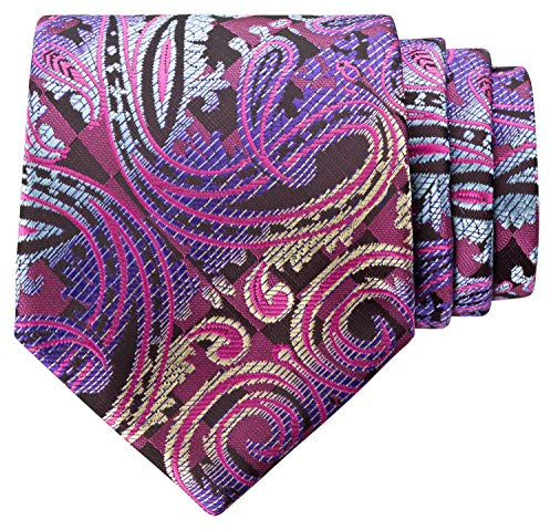 BomGuard Herren Krawatte Paisley 8 cm breit Schlips Gemustert