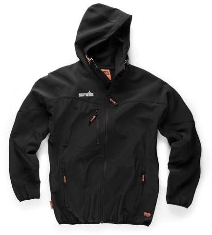 Scruffs Worker Softshell Water-Resistant Jacket Black L (T54852)