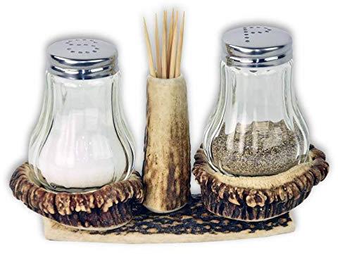 Hi Life Living Nature Sal y Pimienta coctelera con Cuerno de Ciervo. Decoracin de la Mesa. 173302