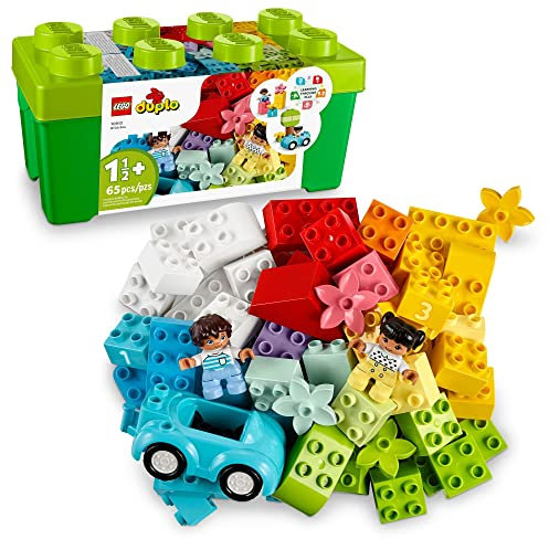 LEGO DUPLO Classic Brick Box 10913 First LEGO Set with Storage Box, Great Educational Toy for Toddlers 18 Months and up, New 2020 (65 Pieces)