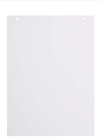 BoardsPlus Blanka Flipblock Pappersblock, 60 g/m² Papper, 20 Ark, Vit, A1 (585 x 810 mm)