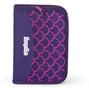 ergobag Federmäppchen Set 22-teilig, Lyra Buntstifte, Stundenplan-Fach, Kleingeld Fach, Lineal PerlentauchBär - Lila