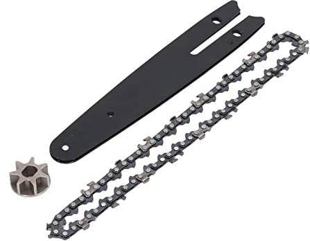 Set di Catene per Motosega, Pignone in Acciaio, Piastra di Guida da 186 Mm, Catena da 230 Mm, Accessori di Ricambio per da 6 Pollici