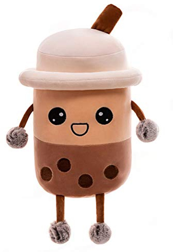 Uposao Bubble Tea Plüschtier Kuscheltier,40cm Cartoon Plüsch Puppen Lustiges Gefülltes Kissen Milchtee Softpuppe Teetasse Kissen Spielzeug Für Kinder Mädchen Geschenk für Weihnachten, Geburtstag