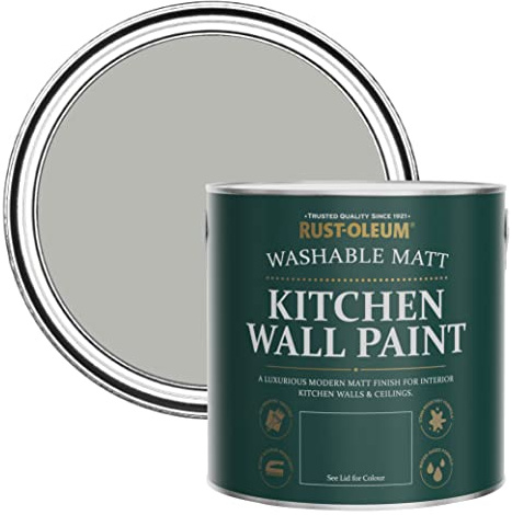 Rust-Oleum Abwaschbare Küchenwandfarbe in mattem Finish -Grauer Baum 2.5L