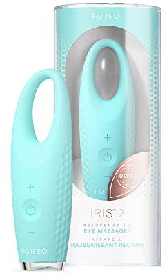 FOREO IRIS 2 Rejuvenating Eye Massager - for Dark Circles & Puffy Eyes - Bags Remover - Lymphatic Drainage Tool - 2-year Warranty - Mint