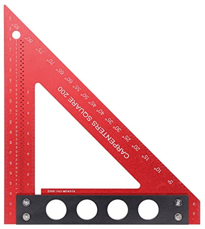 Pyhodi Tischler-Winkelwerkzeug, Dreieckswinkel aus Aluminiumlegierung und Edelstahl-Zimmermannswinkel mit Klaren Skalen, Verstellbares Tischler-Winkel-Layout-Werkzeug, Dreieckslineal
