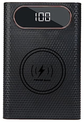 Jiklophg Alimentatore mobile rimovibile 4 batterie 21700 22,5 W di ricarica rapida scatola di batteria di ricarica wireless kit schermo fai da te