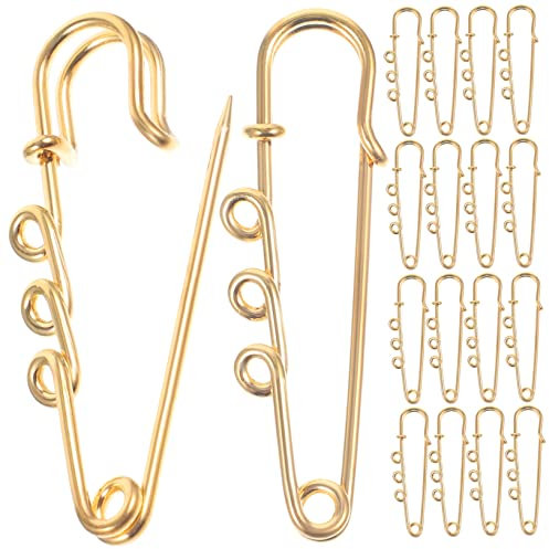 LALAFINA 50stücke Sicherheitsnadeln Aus Legierungsmetall Mit Löchern Robuste Broschennadeln Zum Basteln Und DIY-schmuck Langlebige Große Sicherheitsnadeln Für Anstecknadeln Und Abzeichen