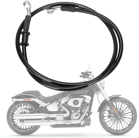 IUVWISN Stahlflex Bremsleitung Motorrad Hydraulic Brake Oil Hose 28 Grad M10 500-2000mm Universal für Pit Dirt Bike Motocross Street Bike ATV (Schwarz, 1300mm)