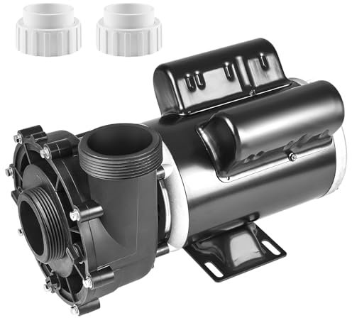 VEVOR Pompa per spa 2 velocità, Telaio 48, Pompa per vasca idromassaggio, 2 modi di funzione 1100 W 35 m³/h 13m o 250 W 14 m³/h 2,8 m, Interfaccia girevole a 90° con 2 porte da 5 cm