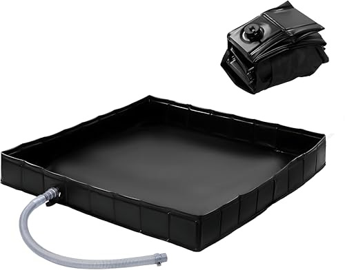 Base de tente de douche pliable, 104 x 104 x 13 cm, receveur de douche portable avec drain, utilisation avec douche portable, base d'auvent pour l'intérieur et l'extérieur, garde les pieds propres et