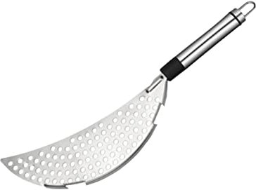 Cabilock Passoire Acier Inoxydable avec Poignée Non-directionnelle Égouttoir Manuels pour Casseroles et Poêles Design Croissant pour Évacuer