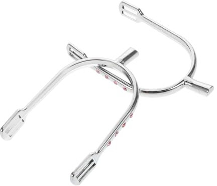 Holibanna Cowboy-sporen Aus Zinklegierung Für Herren Und Damen Mit Sporenrädchen Und Abgerundeten Kanten Sporenriemen Für Roping Und Englische Sattelunterlagen Verziert Mit Glitzerndem Stras