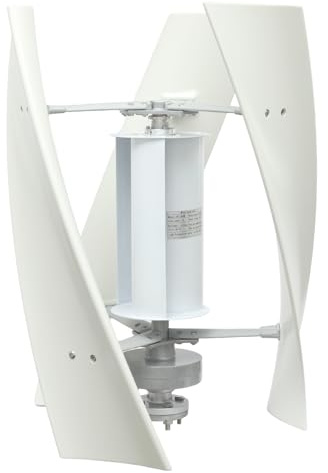 Vertikaler Windturbinen 100W Vertikale Windgenerator Windkraftanlagen Windkraftanlage Generator für Zuhause mit Controller und 4 Lüfterblättern geeignet (24, Volt)