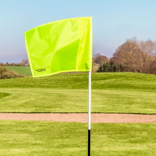 FORZA Golf Course Flags [4 Pack] | Durable Nylon 12in x 12in Flags - Poles Not Included (Yellow)