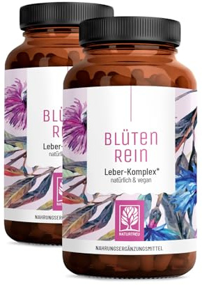NATURTREU® Mariendistel Artischocke Löwenzahn Kapseln - Leber Komplex | mit Cholin - Vorteilsbundle 2er Paket - Mariendistel Hochdosiert 80% Silymarin 200 mg - 240 Kapseln - 4 fach Komplex