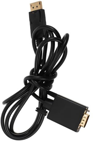 NUOBESTY 1.8m Cable De Video para Monitor De Adaptador De Displayport Vga Conector De Laptop Monitor Cable Vga
