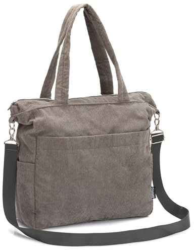 Fillikid Wickeltasche Cord Exclusiv, Mom Bag | Inkl. Wickelauflage, Thermotasche, viele Fächer, Schultergurt & Haken für Kinderwagen, ab Geburt