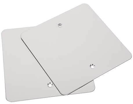 HOMSFOU Edelstahl Abdeckplatte 2 Stück Wandlochabdeckung Blindabdeckungs Platte Mit Glatter Oberfläche Für Steckdosen Wand Installation Zuhause