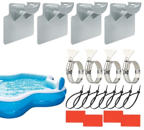 Soporte para manguera de piscina, soporte para manguera de piscina, versátil con soporte estable de cinta para reparaciones, evita la flacidez eficiente de los flujos de agua, mantenimiento del jardín