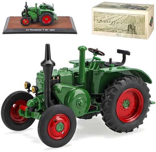 alles-meine.de GmbH Le Percheron T 25 1947 Grün Traktor 1/32 Atlas Modell Auto mit individiuellem Wunschkennzeichen
