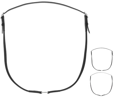NETPROSHOP Leder Halsseil Liberta Halsring für gebissloses Reiten, Bodenarbeit und Freiheitsdresur Pony Cob Full, Groesse:Cob, Farbe:Schwarz