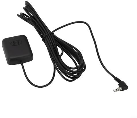Antena GPS externa con enchufe de ángulo recto de 3,5 mm para coche, camión, SUV, cámara de salpicadero y dispositivos de navegación por satélite, accesorio de amplificador de señal, cable de 280 cm