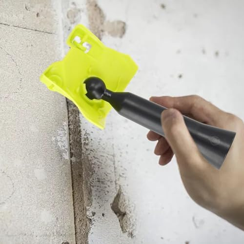 Herramienta de acabado de esquina con rueda de rodillo ajustable giratoria de 360° para esquinas interiores y exteriores, construcción de polipropileno y acero al carbono de larga duración, (A)