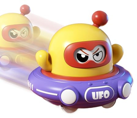 Genérico Juguete De Retroceso | Platillo Volante Rebotante con Diseño Espacial para Niños,Juegos Exteriores E Interiores para Patio Jardín Habitación Infantil Y Parque