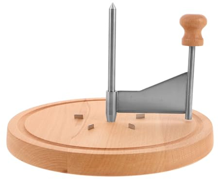 Healifty Roulette à Fromage Manuelle en Acier Inoxydable avec Socle en Bois 22X22X135 CM – Râpe-Fromage Rotative pour Restaurant et Pâtisserie Coupe-Fromage Polyvalente pour Fromage Dur