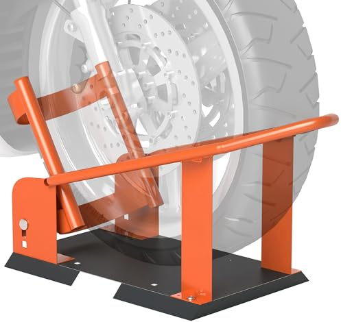 HOMCOM Motorradständer für 15-21, Einstellbare Motorradwippe, Orange