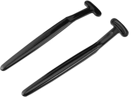 FRCOLOR Raschietto per Lingua per Orale e Freschezza Dell’alito Design Ergonomico in in Nero Spazzola per del Rivestimento Linguale Set 2 Pezzi