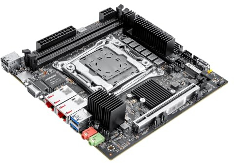 CWWK Mini ITX NAS Scheda Madre C612 LGA2011-v3 Dual 10GbE RJ45 Server | Per Xeon E5 V3 V4. 2x NVMe M.2 e 4x SFF-8643. Supporta unita di archiviazione NVMe U.2 e SATA. Adattatori non inclusi
