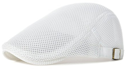 KUYOU Skärmmössa för män, sommarmössa, mössa, mössa, platt mössa, Vit, one size
